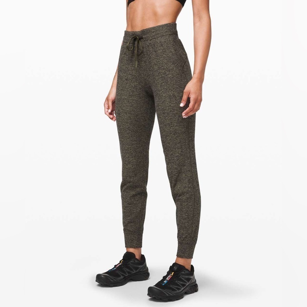 Lululemon Ready To Rulu Pant *29" Heathered Utilitarian Green / Black, size 6